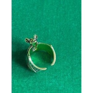 NEW Gothic bat adjustable unisex ring in goldtone vampire dark academia witchy
